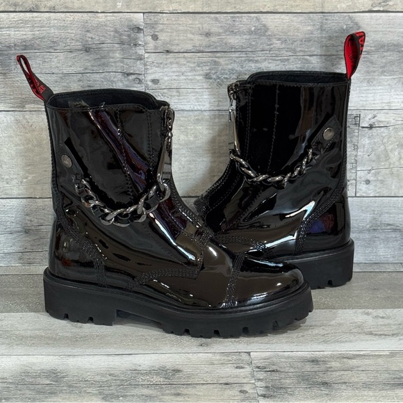Zadig & Voltaire Women's Black Joe Cecilia Patent Leather Ankle Boots - Sz-6.US - Picture 1 of 10